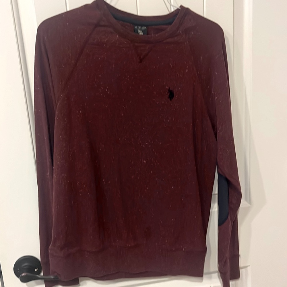 US Polo Assn maroon sweatshirt